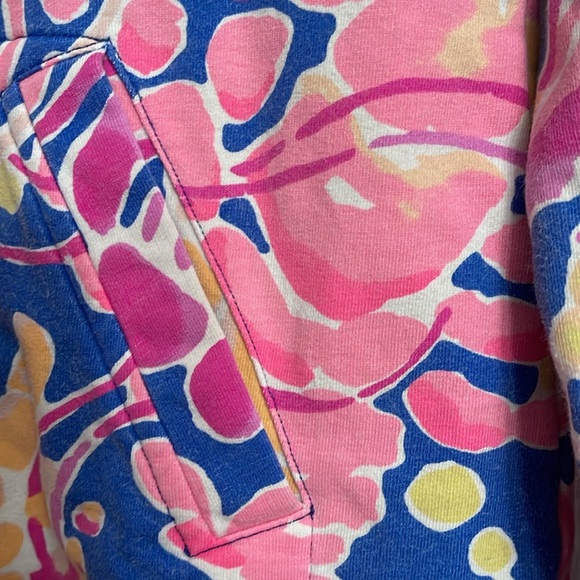 Authentic Lilly Pulitzer logo blue top small 1/4 zip shirt $118 - Picture 4 of 5